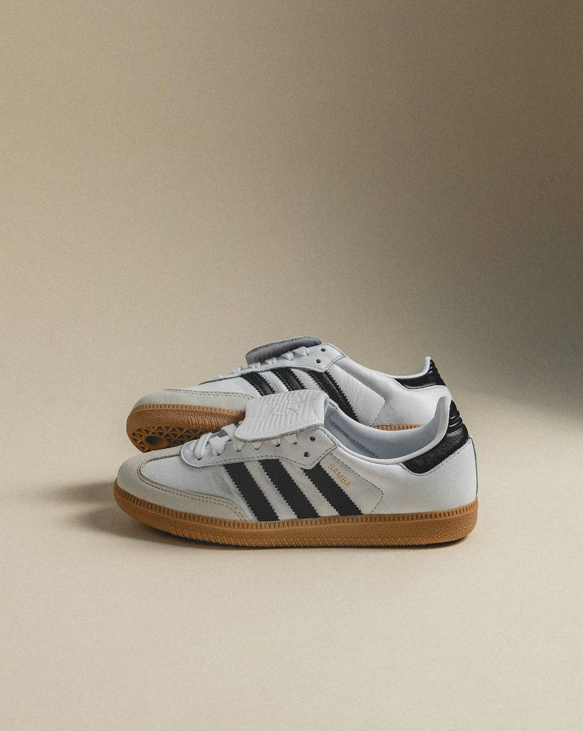 Adidas Samba Cloud White,Core Black,Gold Metallic